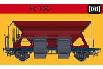 DB FC166 Schotterwagen ohne Bremse, DB III