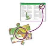 Wimmelpuzzle: Dinosaurier + booklet - 100 Teile