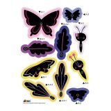 Kratzbilder Schmetterlingsstrauss